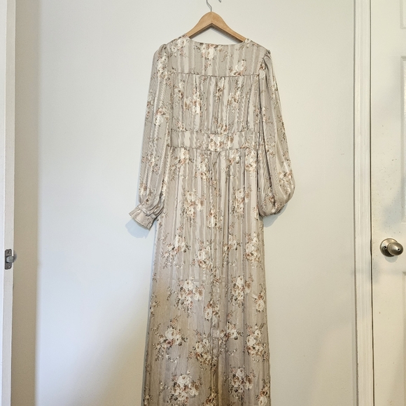 Forever 21 gray floral prairie max dress - Picture 8 of 8
